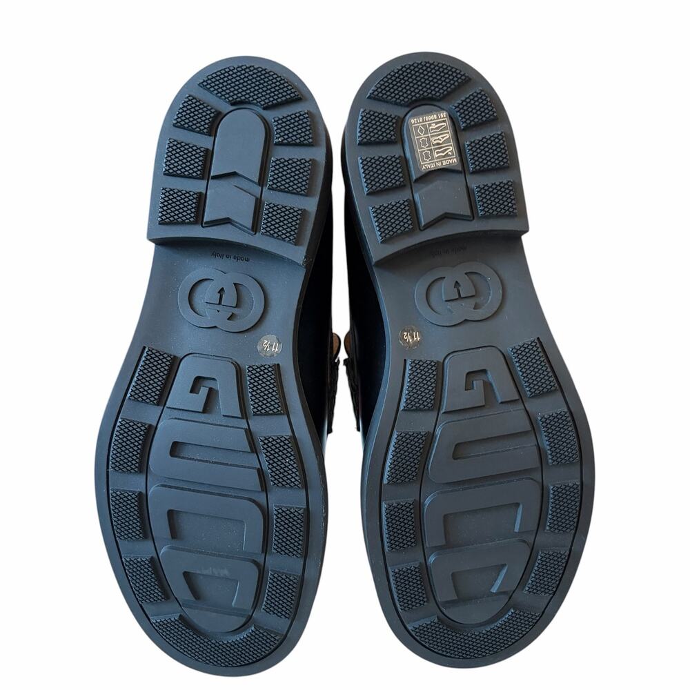 Gucci Mens Horsebit Leather Loafers 794202 Black Size 11.5 US 12 NEW - Picture 8 of 16